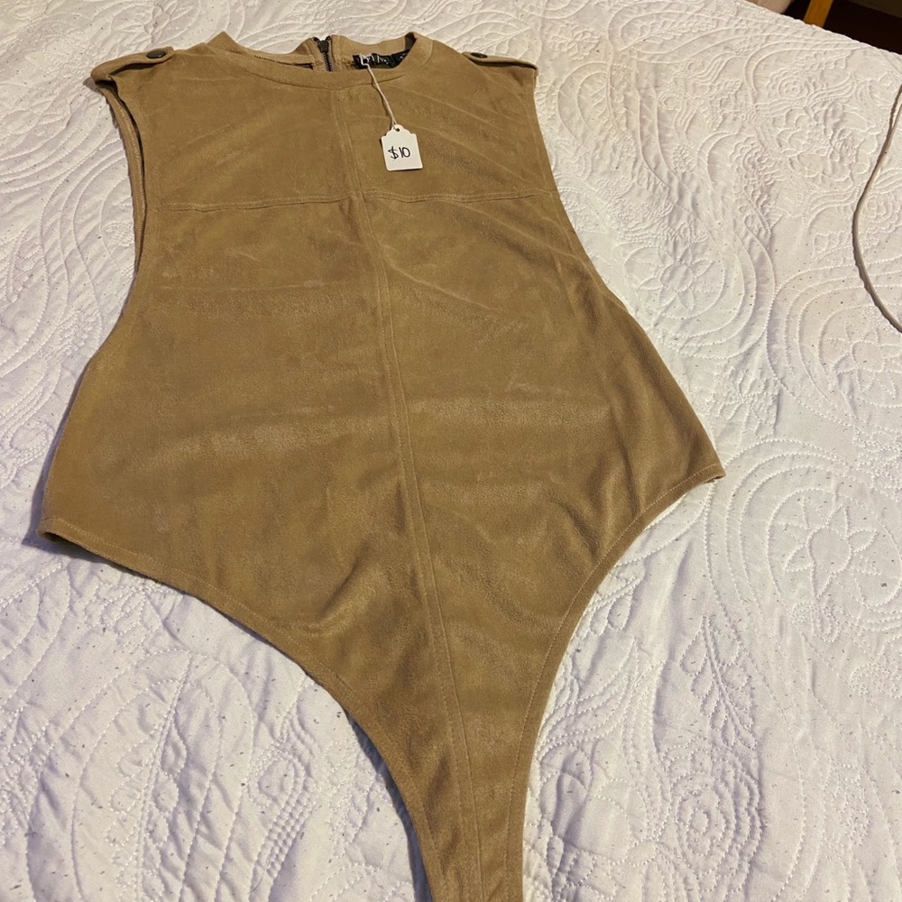 Suede Bodysuit